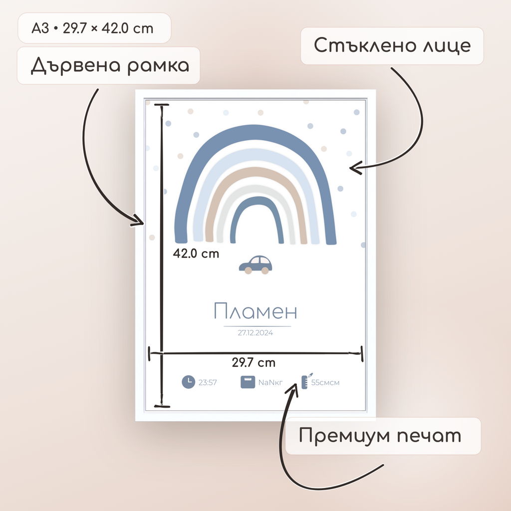 Бебешка визитка "Be Creative"