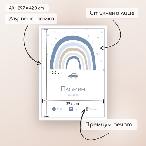 Бебешка визитка "Be Creative"