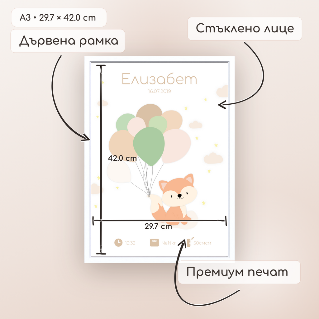 Бебешка визитка "Be Smart Verdant"