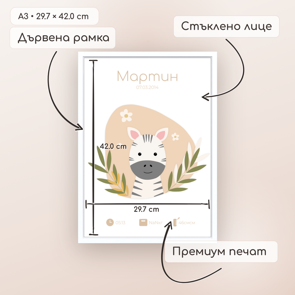 Бебешка визитка "Be Playful"