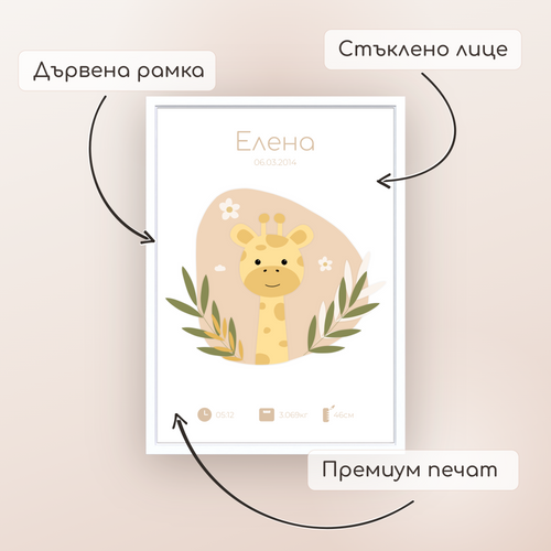 Бебешка визитка "Be Adventurous"