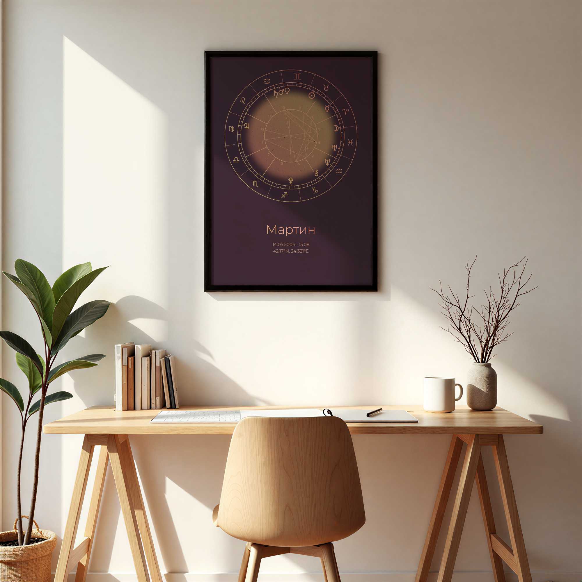 Натална карта "Bordeaux Aurora"